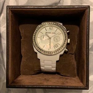 Ceramic white authentic Michael Kors Watch